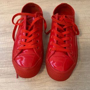 Red Shiny Converse All Stars